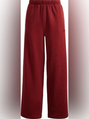 Skims Cotton Fleece Blend Classic Straight Leg Pants - Merlot / Burgundy - NWOT